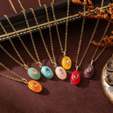 Natural Stone Pendant Necklace - Elegant Jewelry