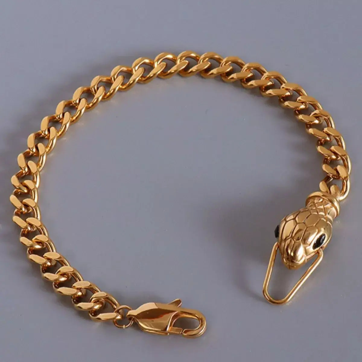 Titanium Steel Zircon Snake Bracelet