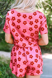 Floral Cropped Tee and Shorts Lounge Set
