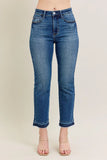 Judy Blue Full Size Hw Vintage Wash Release Hem Kick Flare Jeans Plus Size