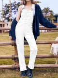 Square Neck Wide Strap Denim Overalls
