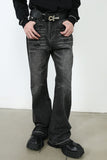 Men's Frayed Hem Bootcut Jeans