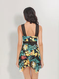 Cutout Printed Two-Piece Swim Set