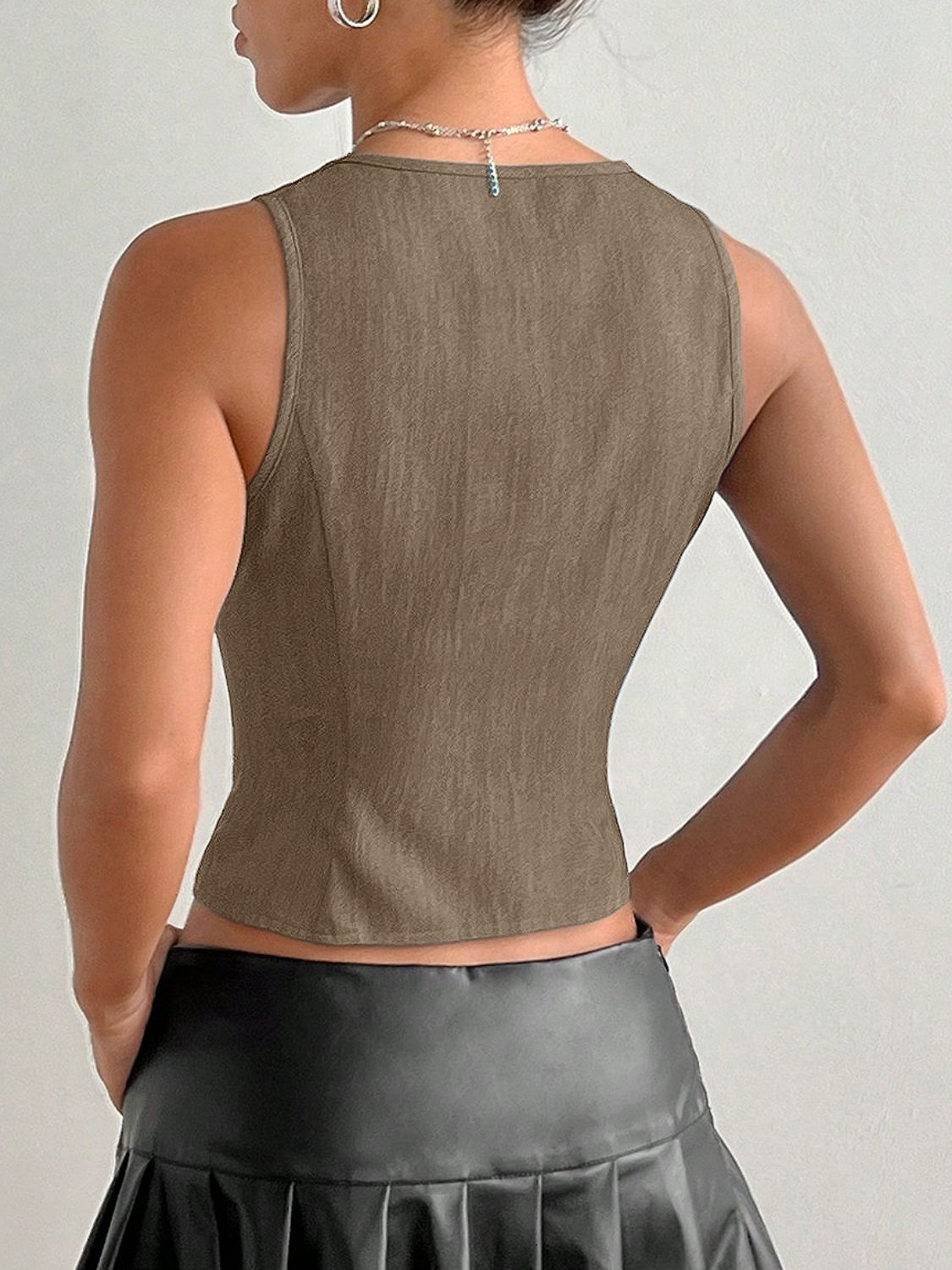 Tied Front V-Neck Tank