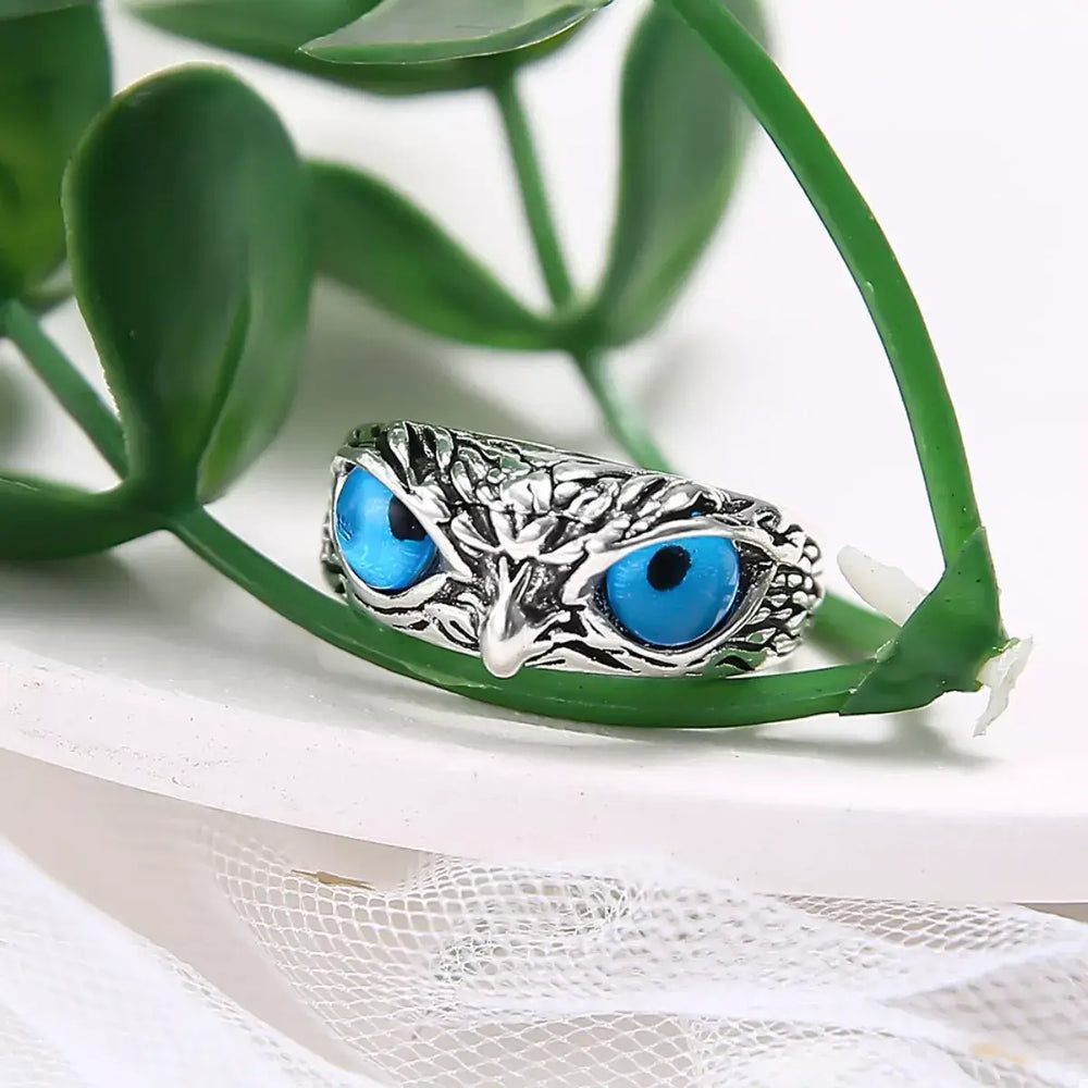 Alloy Owl Eyes Ring
